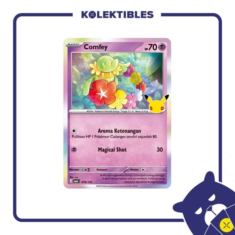 Pokemon Indonesia - MA6 079/130 Holo - Comfey 01/004/02/11/113