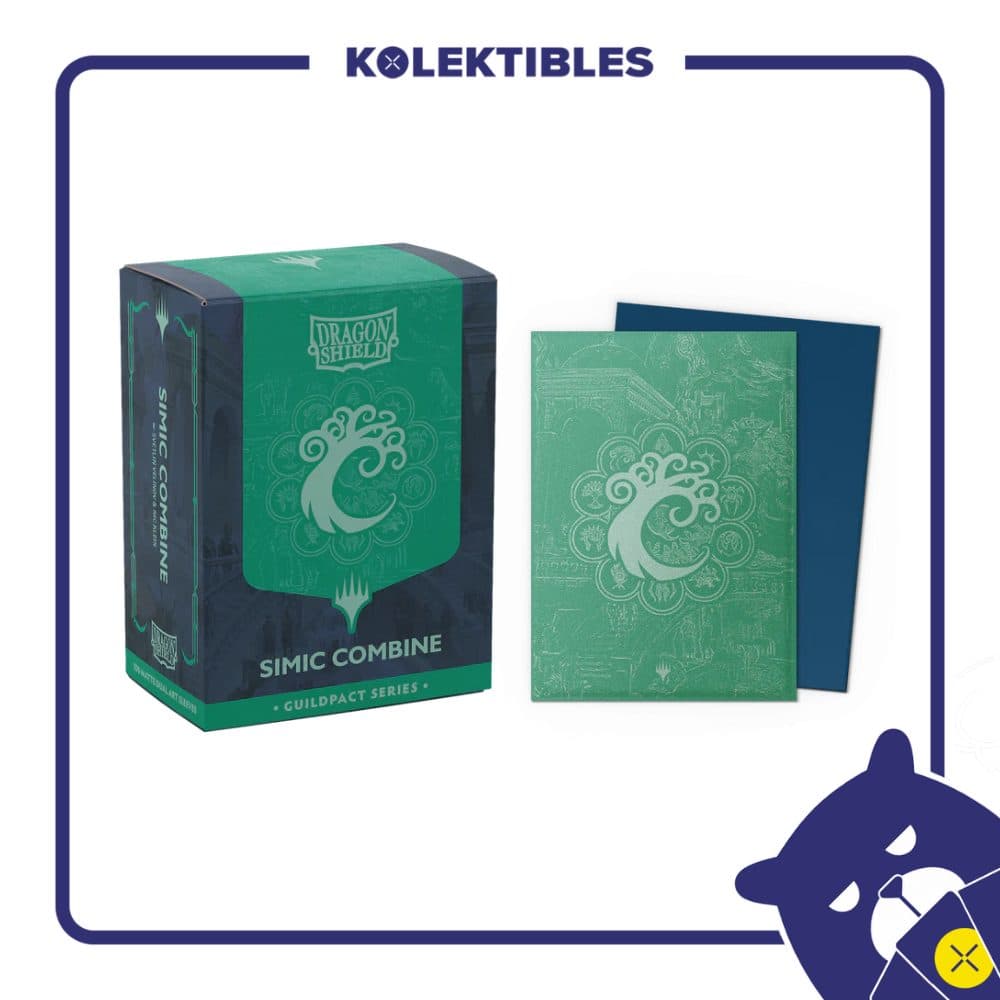 Dragon Shield – 100 STD Dual Matte Art Metallic Sleeves – MTG The Guildpact Series – Simic Combine