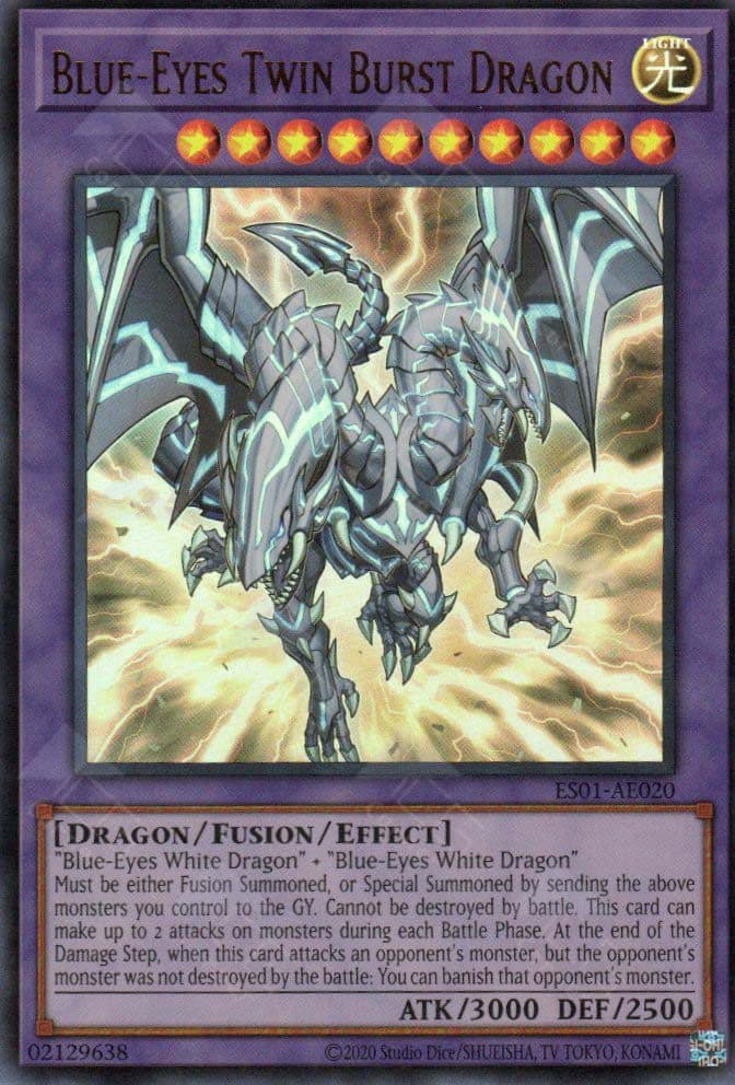 YU GI OH AE -ES01-AE020 Blue-Eyes Twin Burst Dragon UR