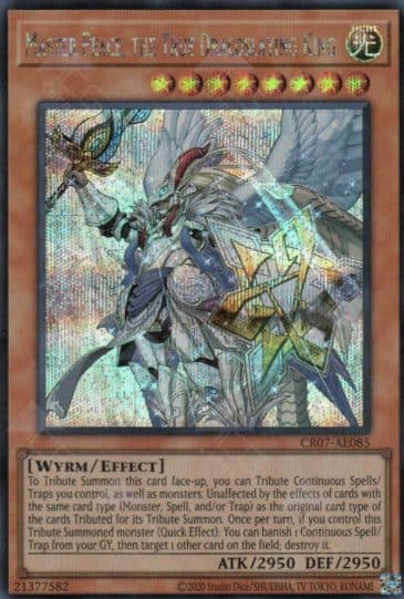 YU GI OH AE – CR07-AE085 QCSR Master Peace , The True Dracoslaying King