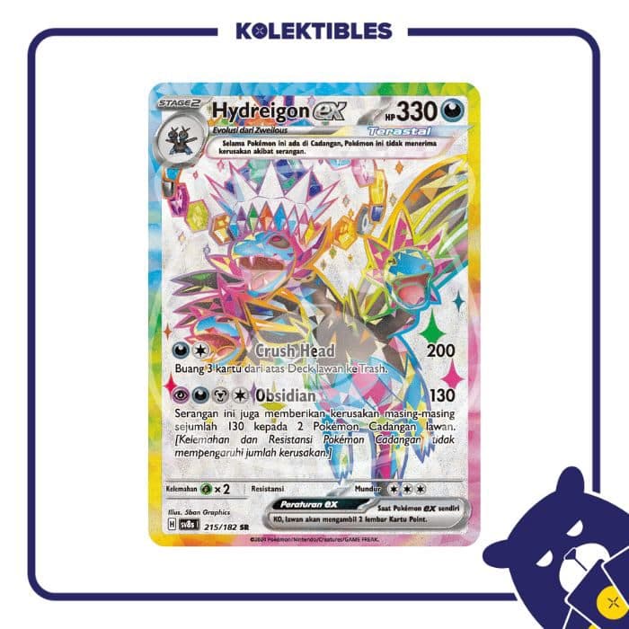 Pokemon Indonesia – SV8S – 215/182 SR – Hydreigon EX 01/157/02/11/111