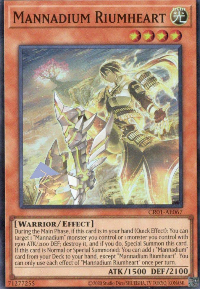 YU GI OH AE - Single Card - CR01-AE067 Mannadium Riumheart (SR)