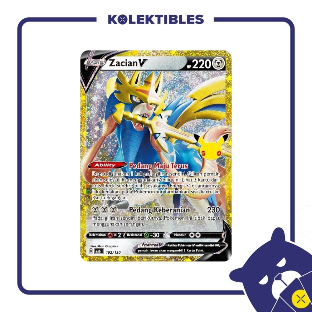 Pokemon Indonesia - MA6 192/130 Classic - Zacian V