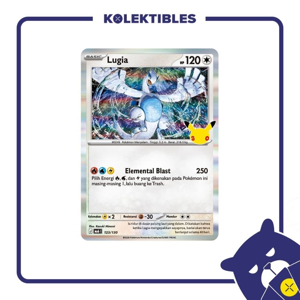 Pokemon Indonesia - MA6 123/130 Holo - Lugia 01/004/02/11/113