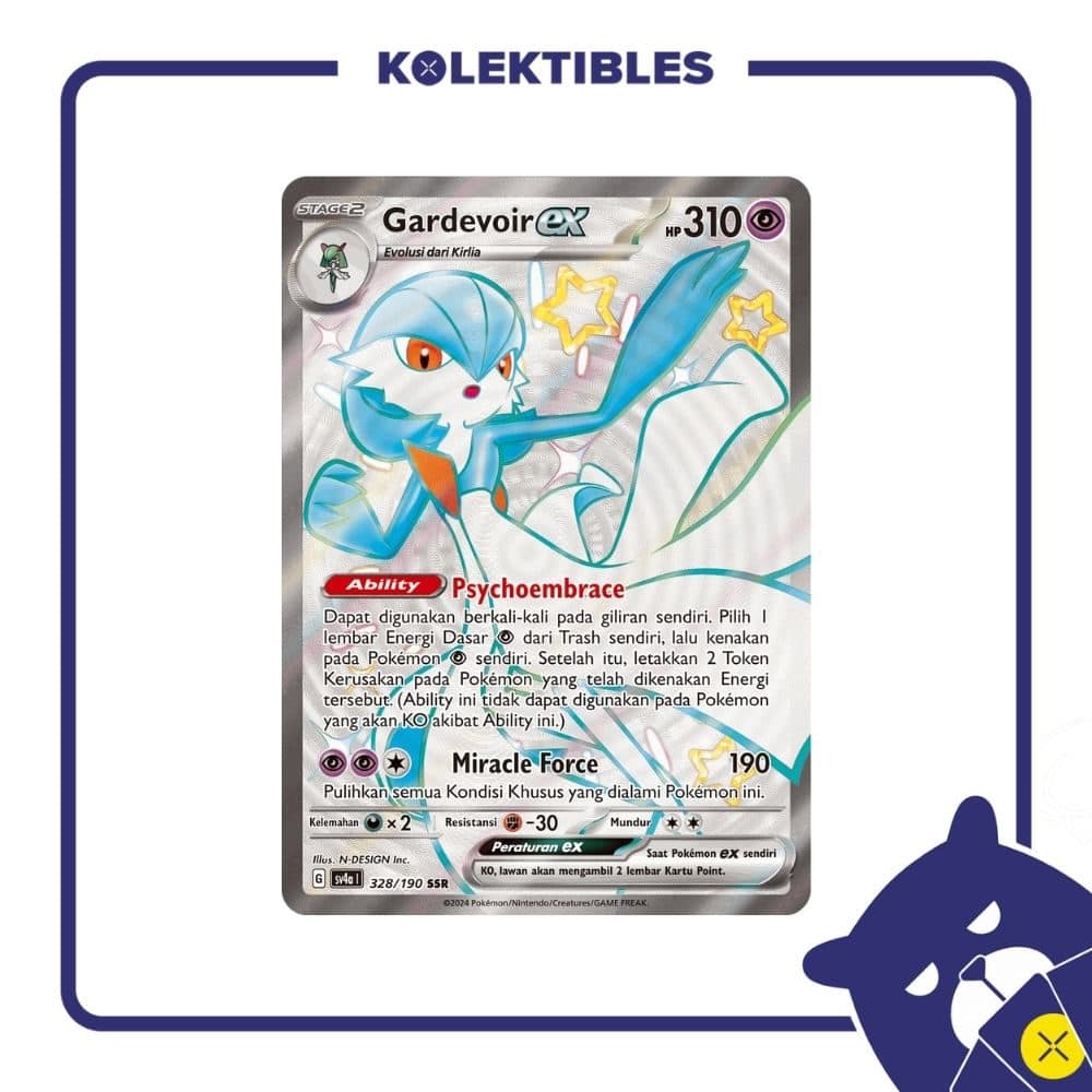 Pokemon Indonesia – sv4a 328/190 SSR Gardevoir Ex 01/207/02/11/111