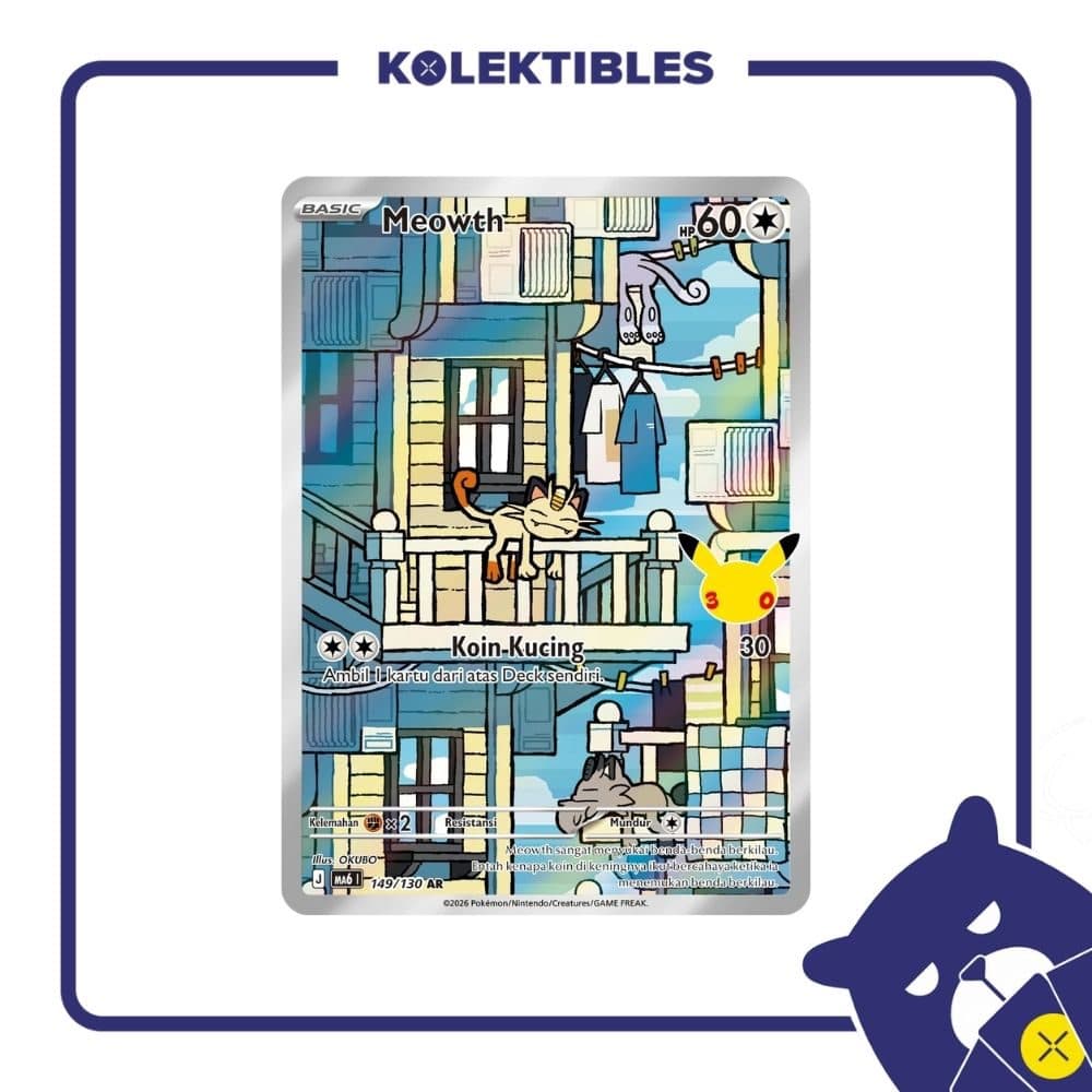 Pokemon Indonesia - MA6 149/130 AR - Meowth