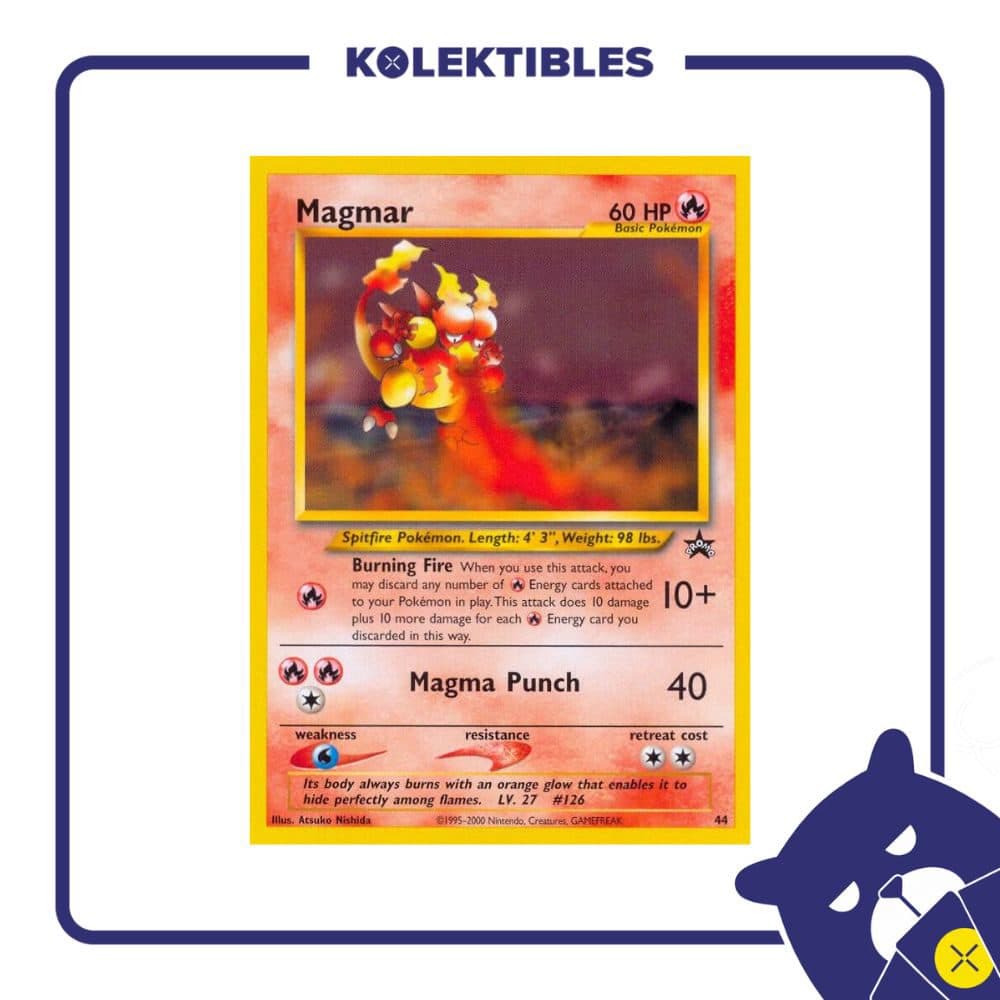 Pokemon English - 2002 Black Star Promo Card 44 - Magmar - 01/280/02/11/111