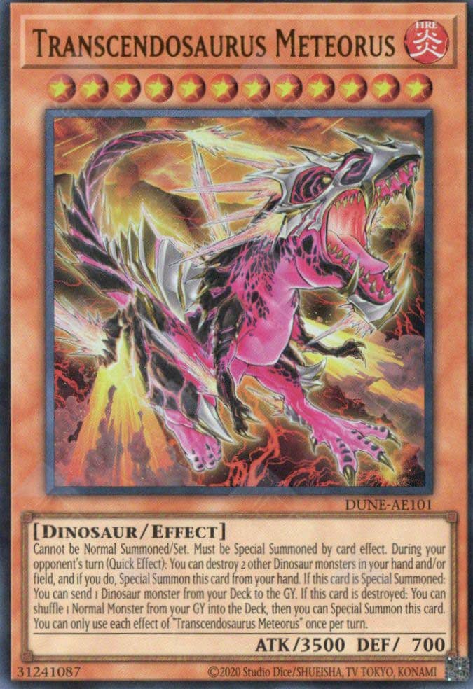 YU GI OH AE - Single Card - DUNE-AE101 Transcendosaurus Meteorus (UR)