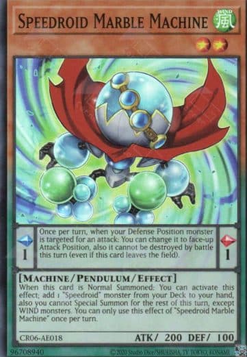 YUGIOH AE-SPEEDROID MARBLE MACHINE CR06- AE018 (SR)