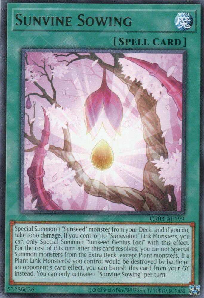YU GI OH – CR03-AE199 - Sunvine Sowing (R)