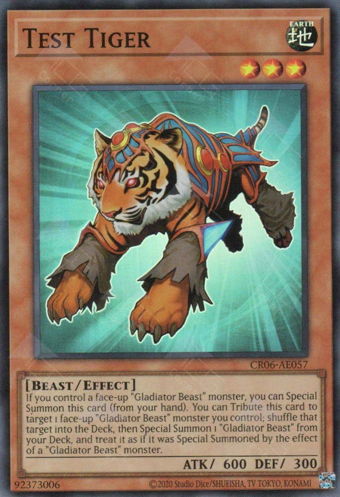 YUGIOH AE-TEST TIGER CR06-AE057 (SR)
