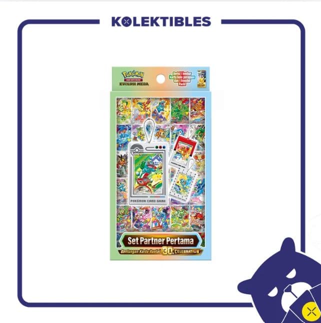 Pokemon Indonesia – Set Partner Pertama Gantungan Kartu Rantai – 30th Celebration