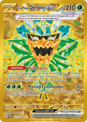 POKEMON ENGLISH - Twilight Masquerade Teal Mask Ogerpon Ex Gold