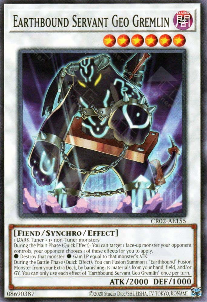 YU GI OH AE - Single Card - CR02-AE155 Earthbound Servant Geo Gremlin (N)