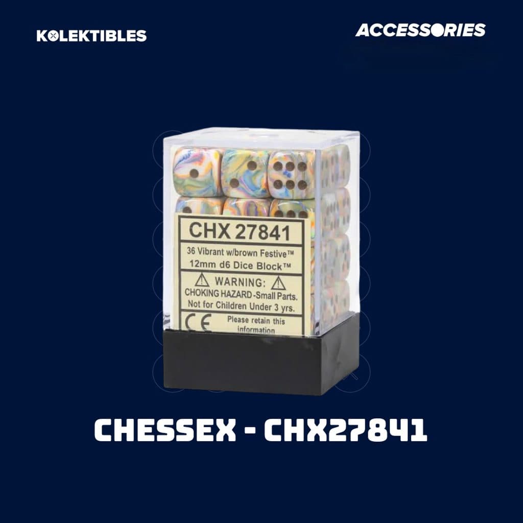 AKSESORIS - Chessex 12mm d6 Dice Block dadu - CHX27841 Vibran