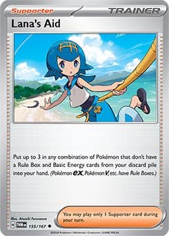 POKEMON ENGLISH - Twilight Masquerade - 155/167 - Lana's Aid REVERSE HOLO