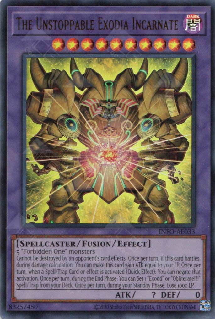 YU GI OH – INFO-AE033 The Unstoppable Exodia Incarnate (UR)