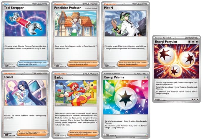 Pokemon Indonesia - Single Card Trainer Sv11s (10k) - Kartu Build & Play Pokemon