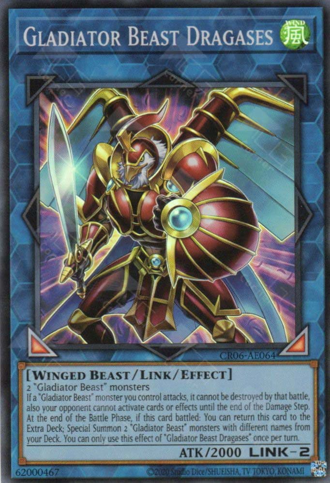 YUGIOH AEGLADIATOR BEAST DRAGASES CR06- AE064 (SR)