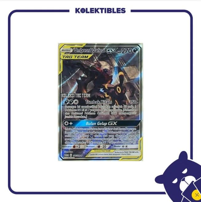 Pokemon Indonesia - 177/SM-P Promo Card - Umbreon & Darkrai GX 01/002/03/11/113