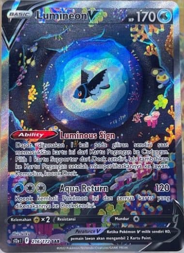 POKEMON INDONESIA – s12a Lumineon V 216/172 01/052/02/11/111