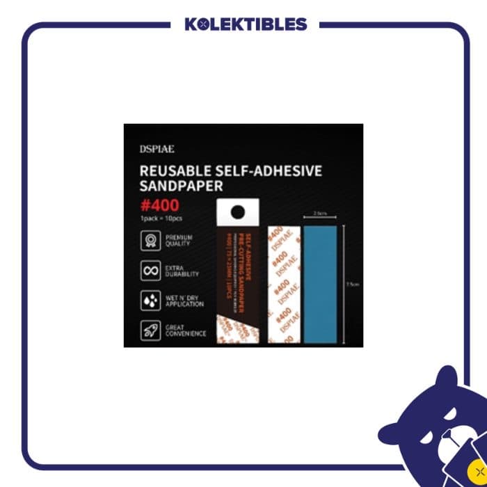 Gundamnesia - DSP-400 Reuseable Self Adhesive Sandpaper #400 01/162/10/29/194