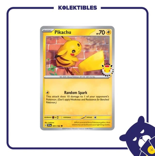 Pokemon English – TEF EN 051/162 Holo – Pikachu Stamped