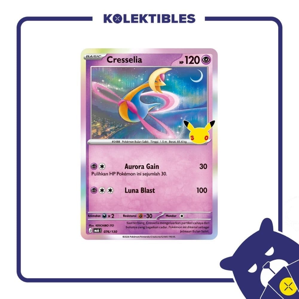 Pokemon Indonesia - MA6 076/130 Holo - Cresselia 01/004/02/11/113
