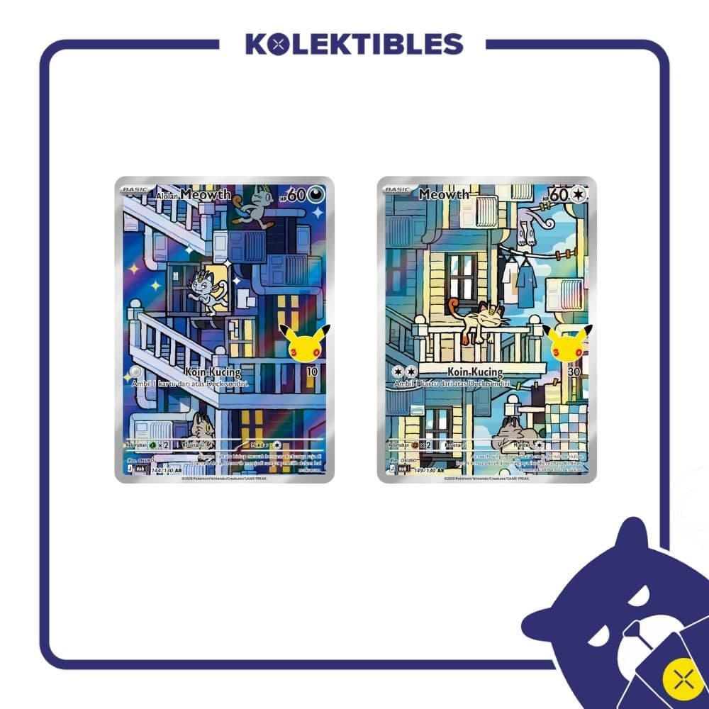 Pokemon Indonesia - MA6 144 & 149/130 AR – Galarian Meowth & Meowth 01/004/02/11/113