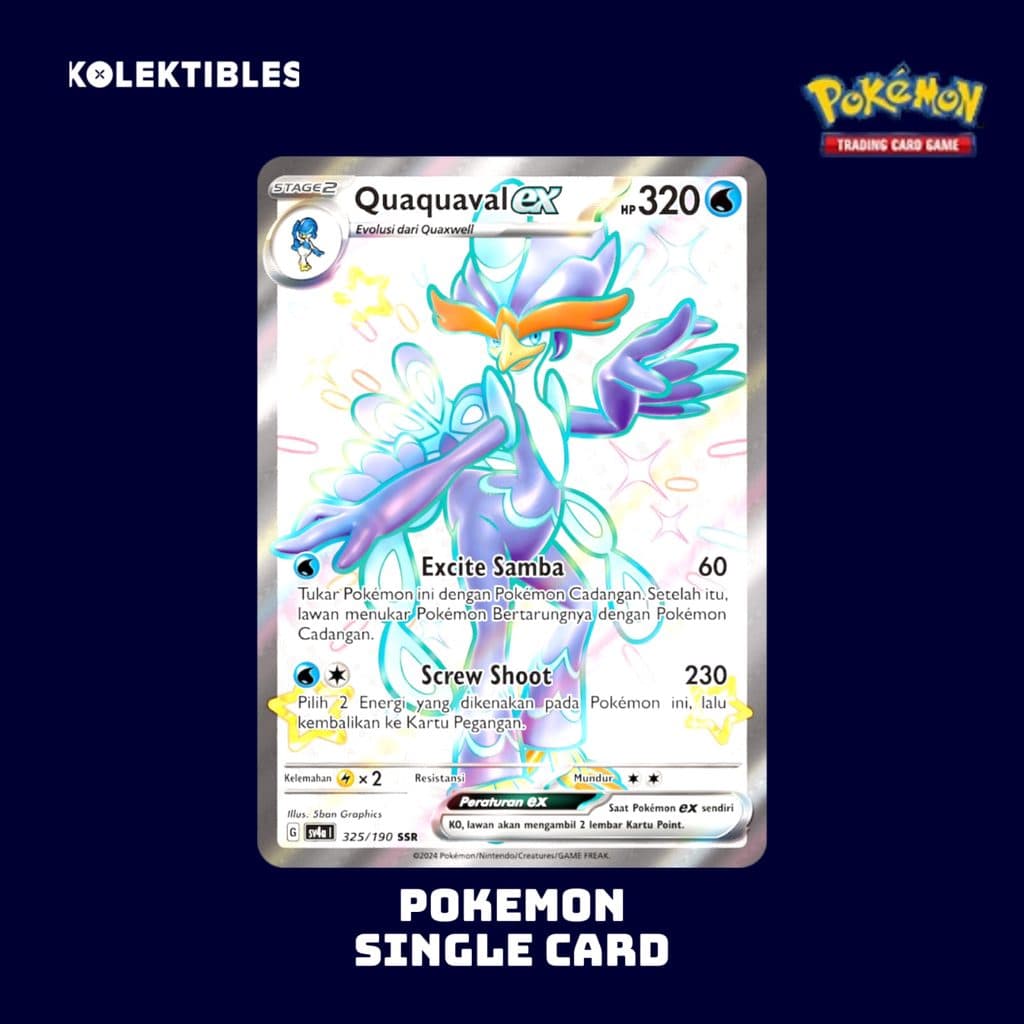 POKEMON INDONESIA - Single Card - Quaquaval ex 325/190 SSR
