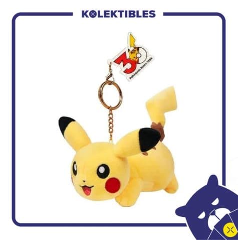 Plush Keychain – 30th Anniv Pikachu Expression Series – Leaping Down 01/290/032/11/111