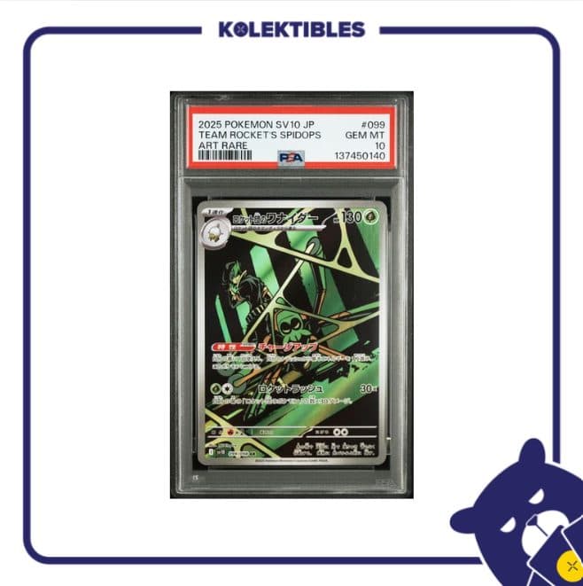 Team Rocket's Spidops 099 AR - Pokemon SV10 2025 Japan - PSA 10