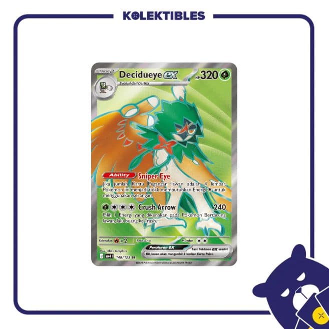 Pokemon Indonesia - MA4 148/123 SR - Decidueye EX