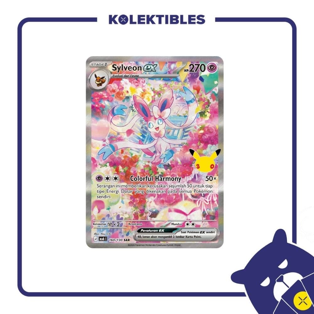 Pokemon Indonesia - MA6 160/130 SAR – Sylveon EX 01/004/02/11/113
