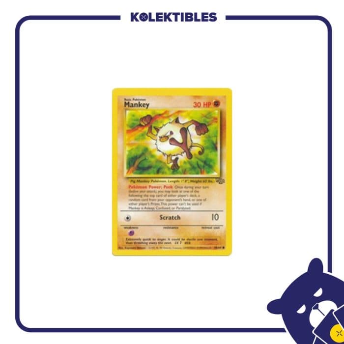 Pokemon English - 1999 Jungle Set 55/64 - Mankey - 01/280/02/11/111