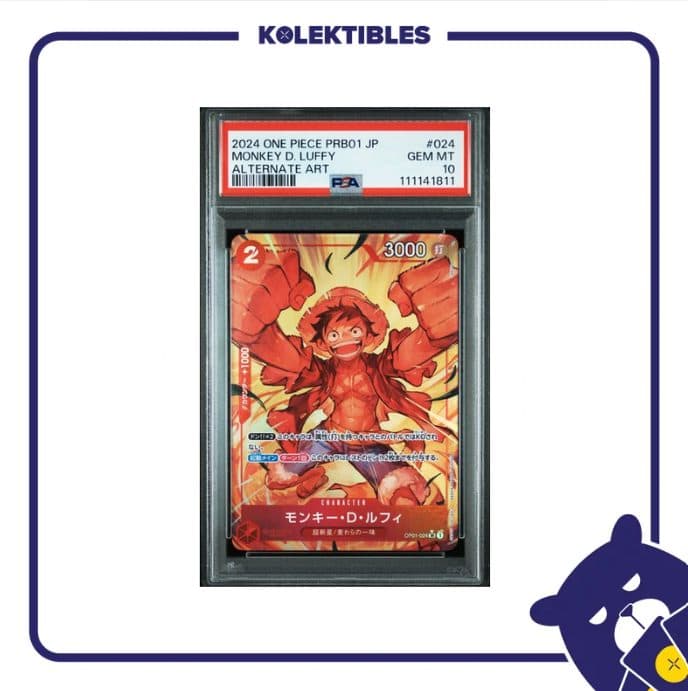 Monkey D. Luffy 024 SR Alt Art - One Piece PRB01 2024 Japan - PSA 10