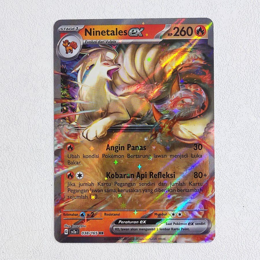 POKEMON INDONESIA - NInetales 038/165 RR 01/008/02/11/111