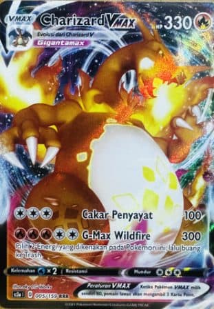 POKEMON INDONESIA - Sc3a Charizard Vmax 005/159 RRR 01/076/02/11/111