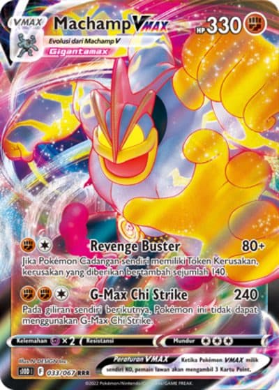 POKEMON INDONESIA S10D – 033/067 RRR – Machamp VMAX