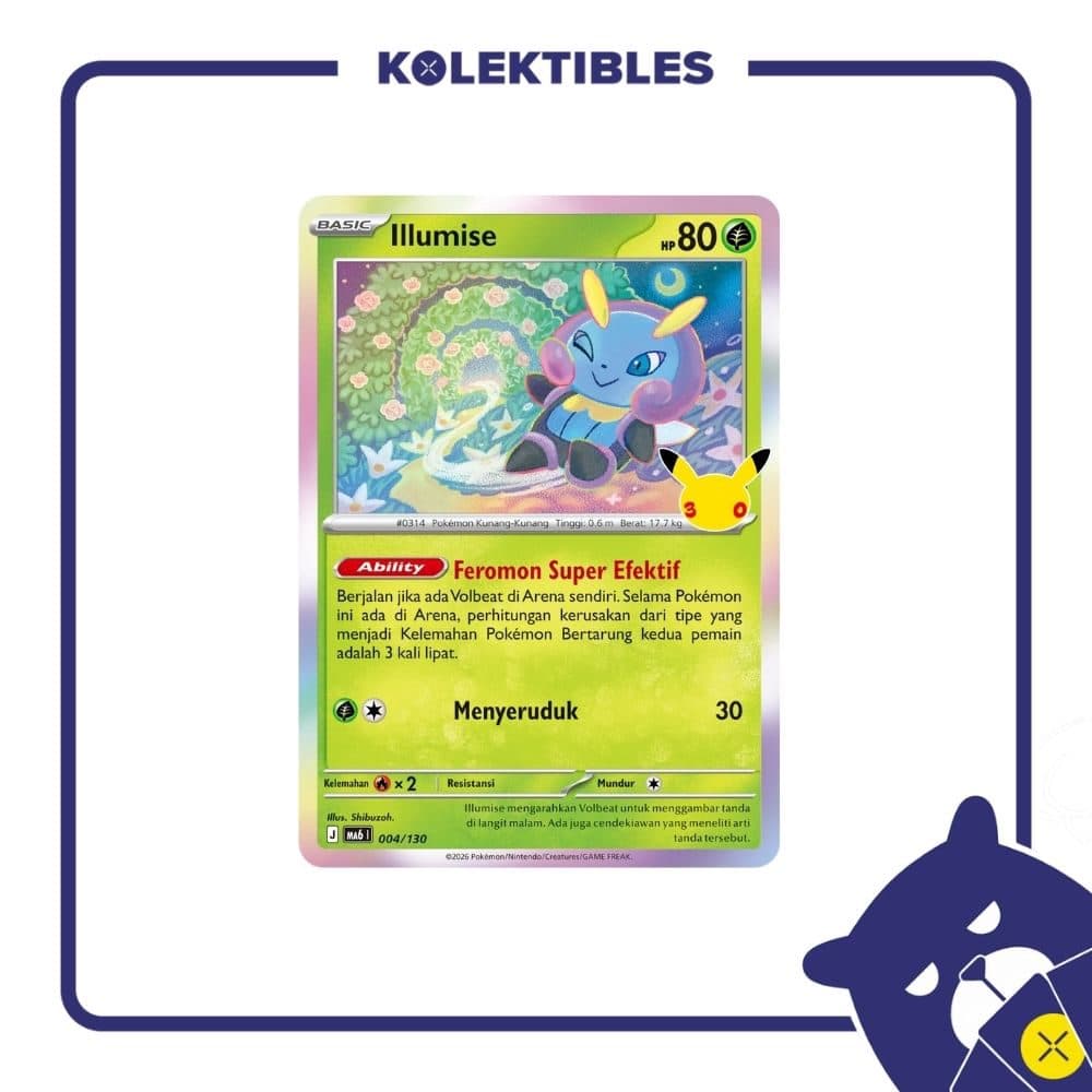 Pokemon Indonesia - MA6 004/130 Holo - Illumise 01/004/02/11/113