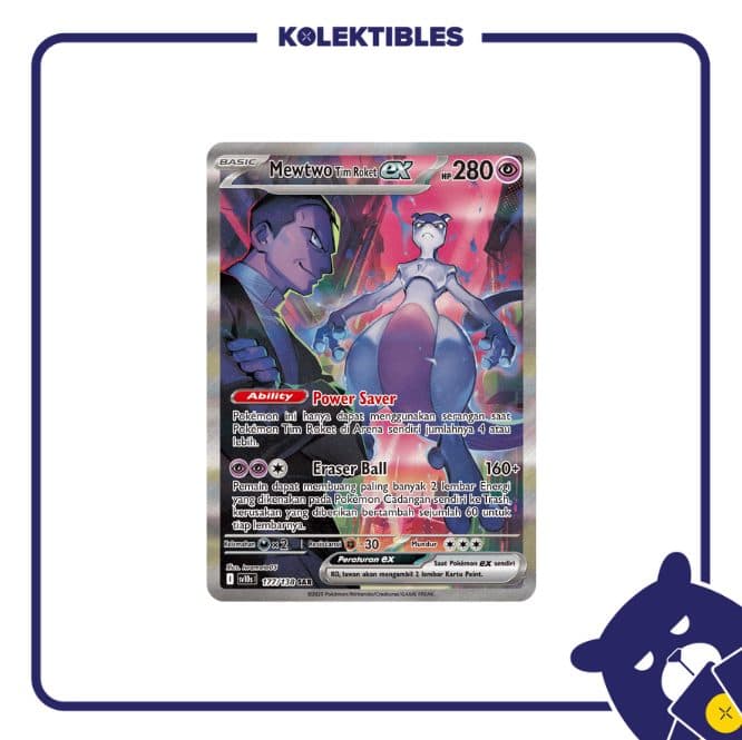 Pokemon Indonesia - SV10s 177/138 SAR - Mewtwo Tim Roket EX