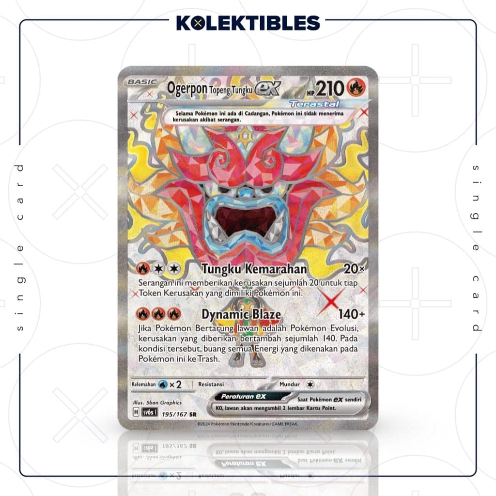 POKEMON SV6s - Ogerpon Topeng Tungku Ex 195/167 SR - Topeng Transfigurasi Single Card