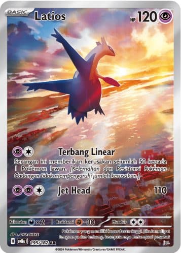 Pokemon Indonesia - SV8s 195/182 AR - Latios 01/148/02/11/111
