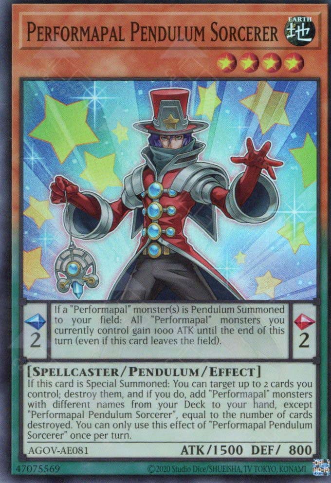 YU GI OH AE - Single Card - AGOV-AE081 Performapal Pendulum Sorcerer (SR)