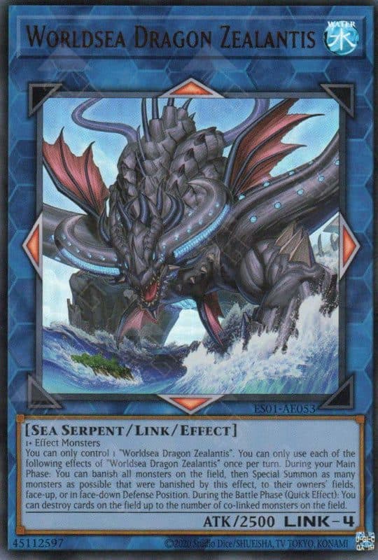 YU GI OH AE - ES01-AE053 Worldsea Dragon Zealantis UR