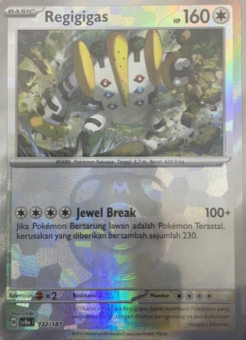 POKEMON INDONESIA – Sv8a Regigigas Master Ball Print 132/187