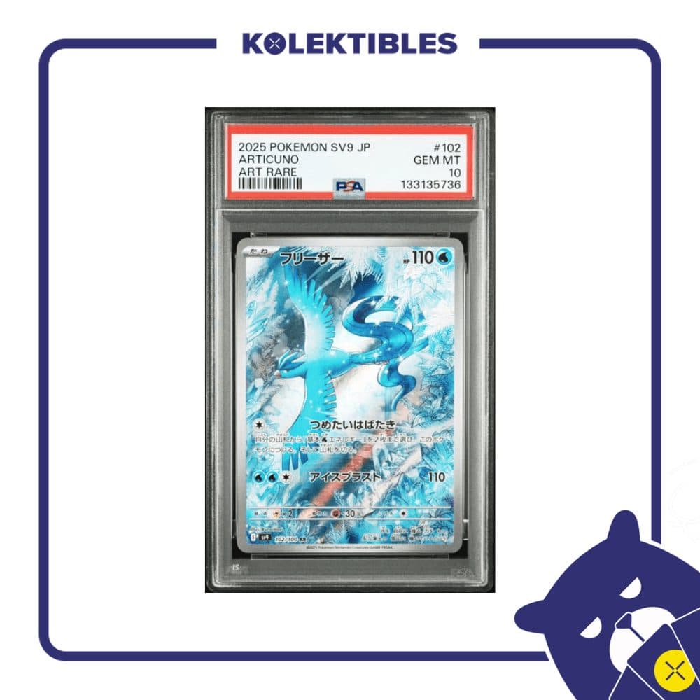 Articuno 102 AR – Pokemon SV9 Japan 2025 – PSA 10 01/294/02/26/113