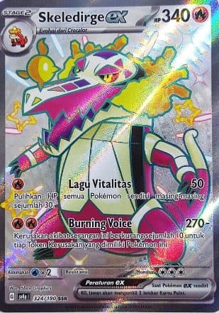 Pokemon Indonesia sv4a Skeledirge Ex 324/190 01/017/02/11/111