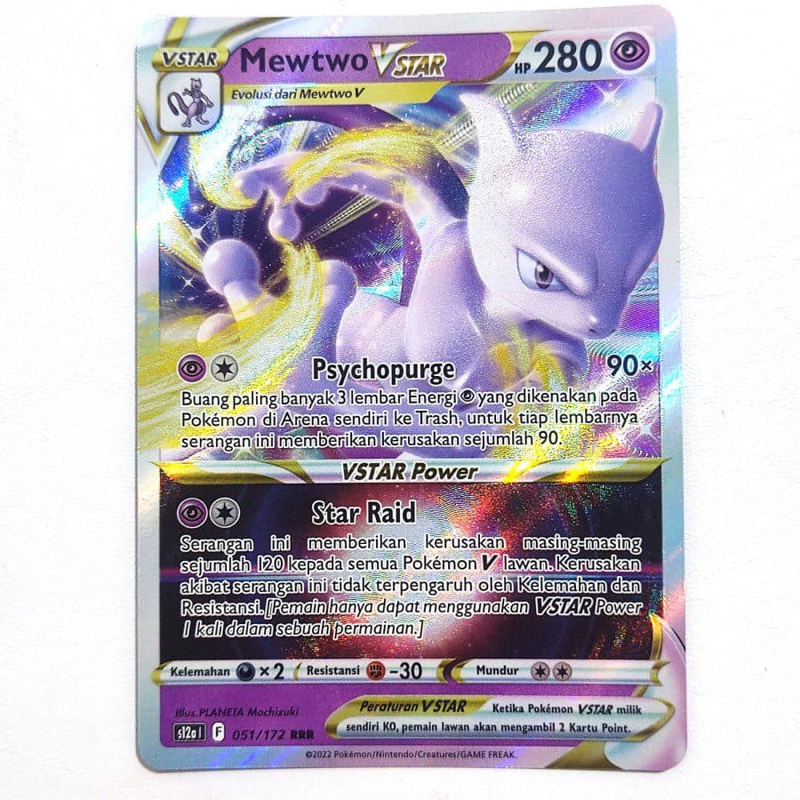 Pokemon Indonesia S12a – Mewtwo Vstar 051/172 RRR 01/008/02/11/111
