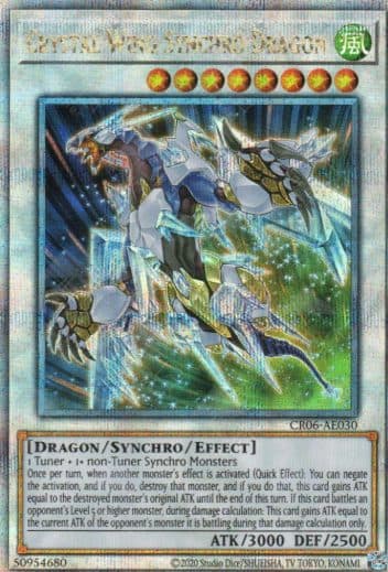 YUGIOH AE – CR06-AE030 Crystal Wing Synchro Dragon (QCSR)